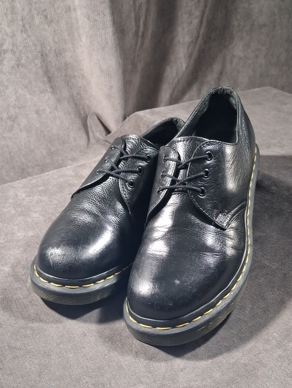 Dr. Martens 1461 Black Virginia Leather Oxford Lace Up Shoes G- US 8